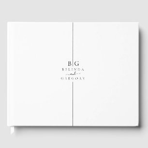 Livre D'or Mariage monogramme moderne minimaliste en ligne