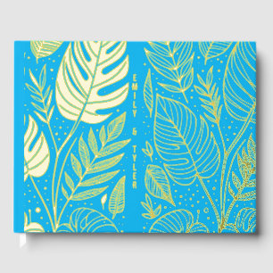 Livre D'or Mariage Monstera Gold Foliage