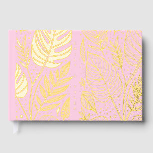 Livre D'or Mariage Monstera Gold Foliage