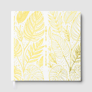 Livre D'or Mariage Monstera Gold Foliage