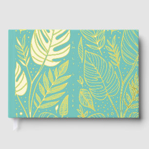 Livre D'or Mariage Monstera Gold Foliage