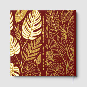 Livre D'or Mariage Monstera Gold Foliage