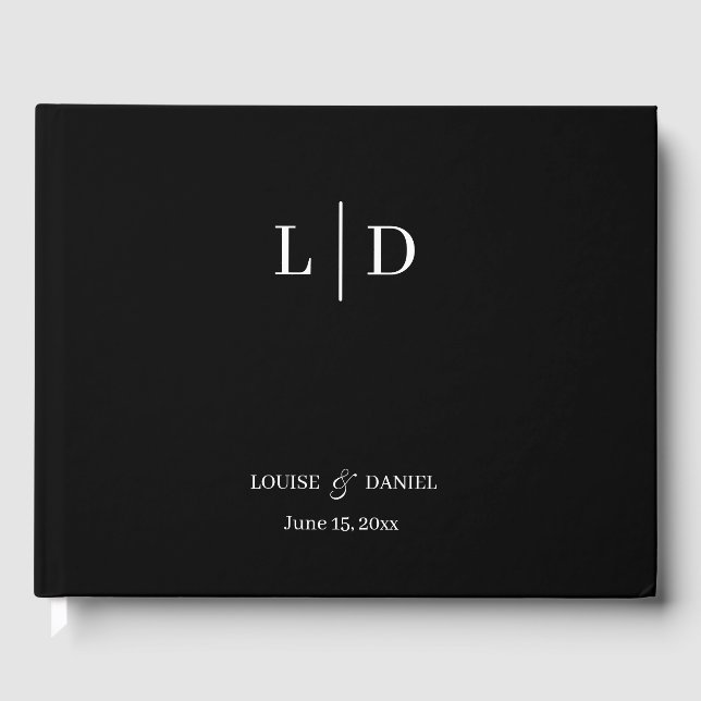 Livre D'or Mariage personnalisé minimal et simple (Recto)