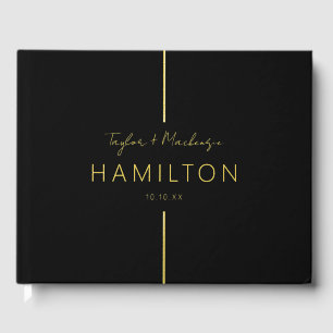 Livre D'or Mariage personnalisé noir et huile réelle