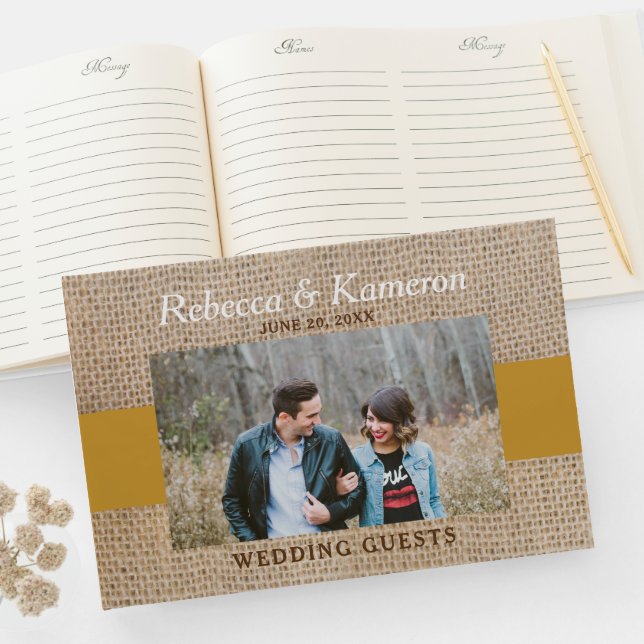 Livre D'or Mariage photo Burlap & Gold (InSitu)