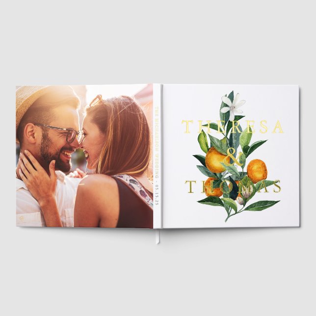 Livre D'or Mariage photo Chic Citrus Bouquet Foil (Complet)