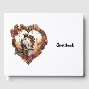 Livre D'or Mariage Romantique Steampunk couple coeur