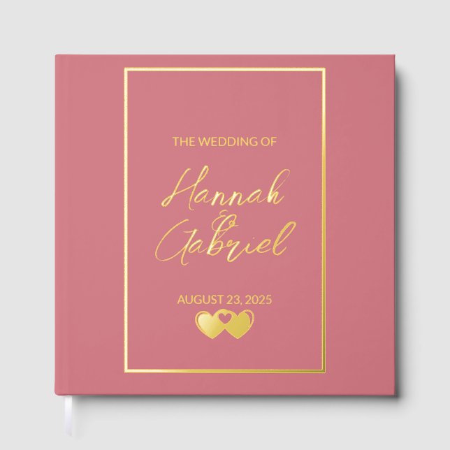 Livre D'or Mariage rose (Recto)