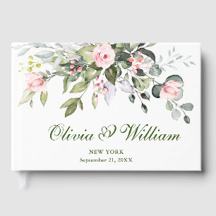 Livre D'or Mariage Rose Eucalyptus rose