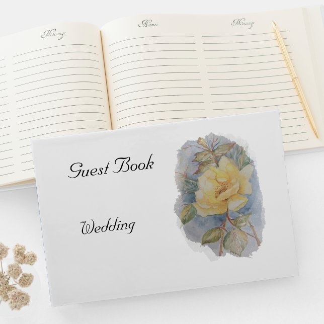 Livre D'or Mariage rose jaune (Créateur téléchargé)