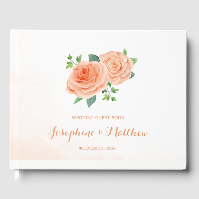 Livre D'or Mariage Rose Peach (Recto)