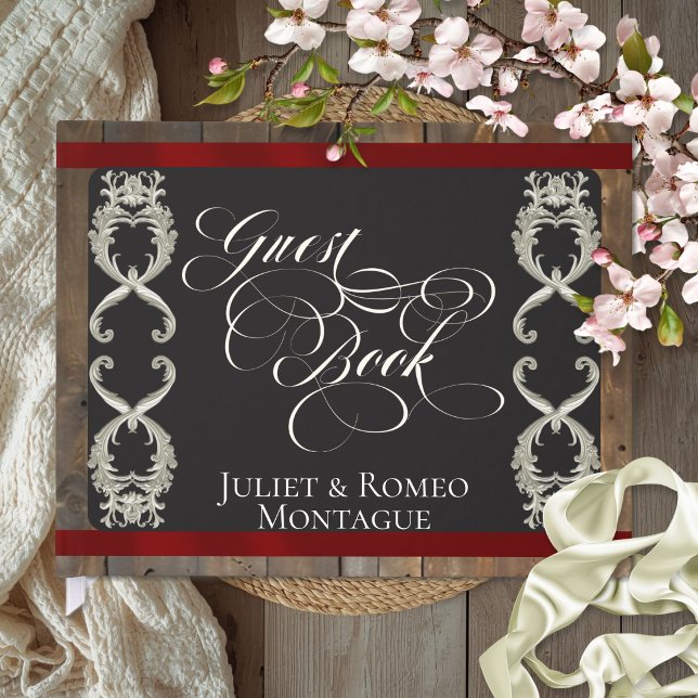 Livre D'or Mariage Ruban & Cœur - Rouge (Créateur téléchargé)