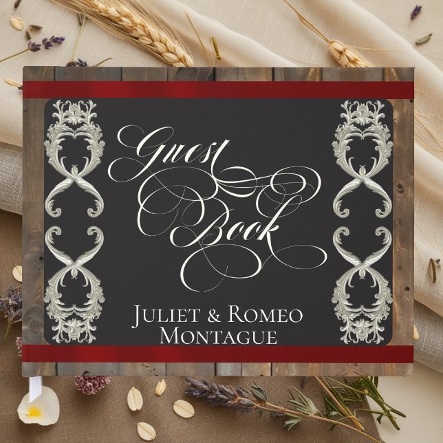 Livre D'or Mariage Ruban & Cœur - Rouge (Créateur téléchargé)