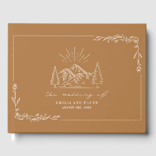 Livre D'or Mariage rustique de la verge d'or de la forêt de m