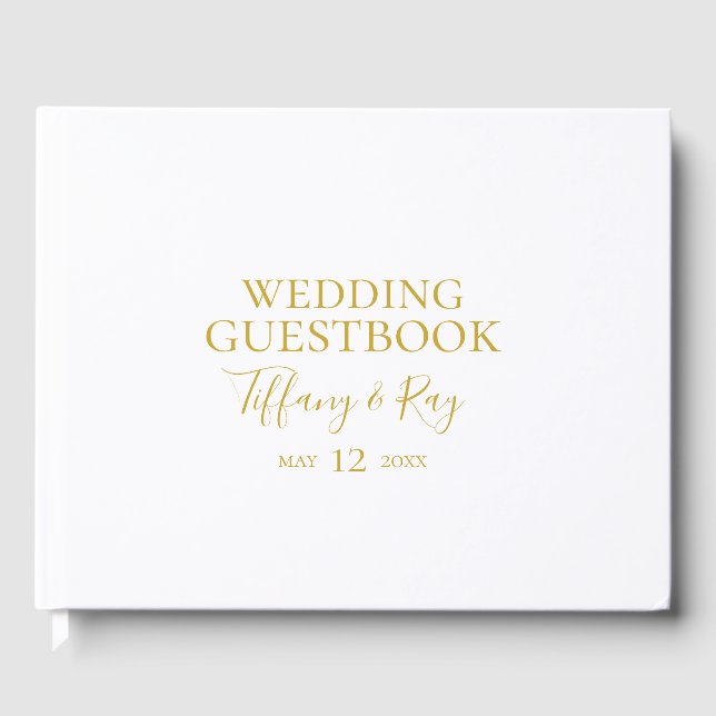 Livre d'or Mariage simple et élégant (Recto)