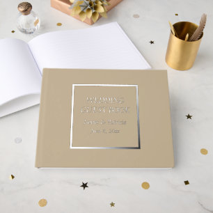 Livre D'or Mariage simple et stylisé kaki