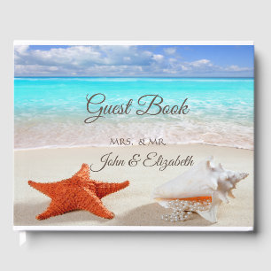 Livre D'or Mariage sur la Plage Coquillages Mariage