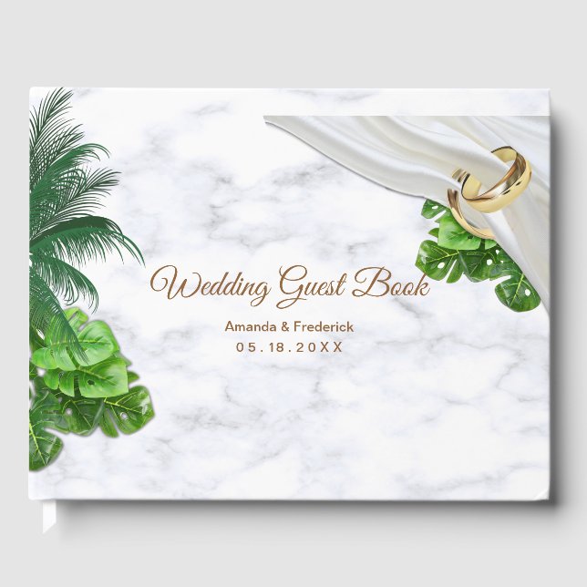 Livre D'or Mariage Tropical Romantique (Recto)