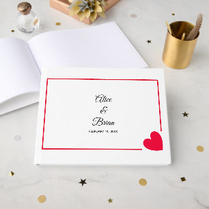 Livre D'or Mariage Valentin moderne minimaliste