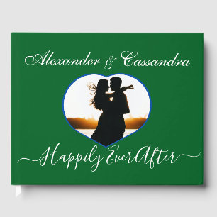 Livre D'or Mariage vert minimal pour bijou émeraude