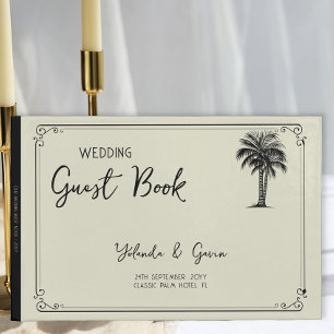 Livre D'or Mariage vintage Palm Tree