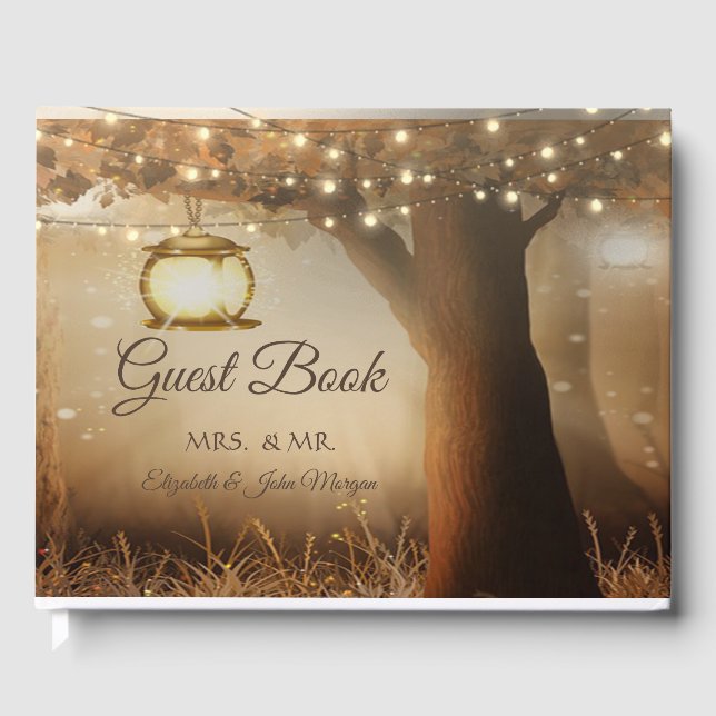 Livre D'or Mariage vintage Rustic Tree (Recto)