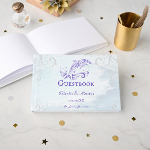 Livre d'or Mariage violet dauphin