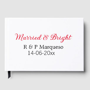 Livre D'or Marié & lumineux ajouter nom de couple mariage ajo