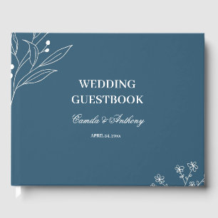 Livre D'or Marine Corner Floral Boho Mariage