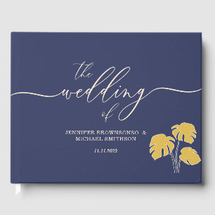 Livre D'or Marine Palm Mariage floral tropical