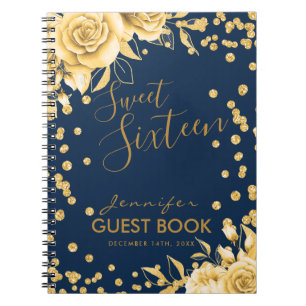 Livre d'or Marine Sweet 16 Parties scintillant Flo