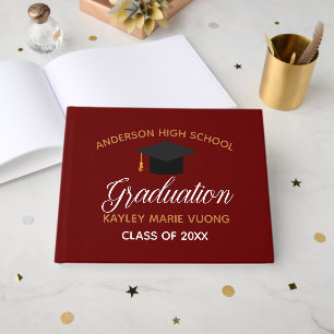 Livre D'or Marron Or Diplômé 2026 Souvenir d'Autographe