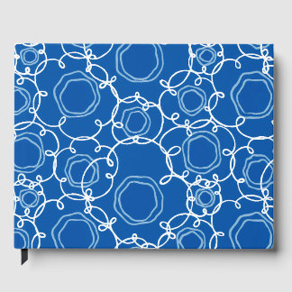 LIVRE D'OR MATRICE FLORALE ABSTRAITE EN BLEU ROYAL