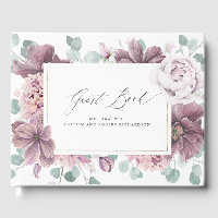 Mauve Floral Élégant Mariage