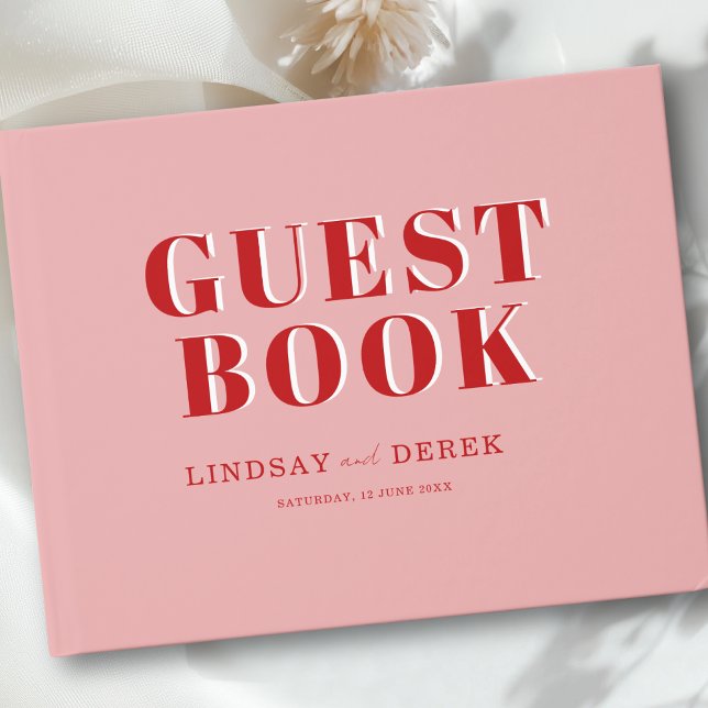 Livre D'or Meilleure journée qui soit ! Mariage avec police d (Best Day Ever! Bold Font Wedding Guest Book)