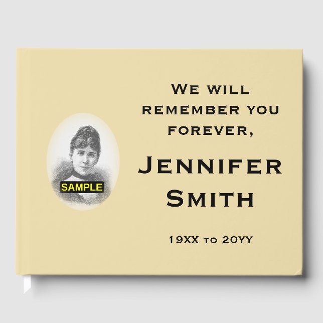 Livre d'or Mémoires sobres et personnalisées (Recto)