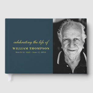 Livre D'or Memorial Celebration Life Funeral Marine Gold Phot