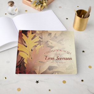 Livre D'or Mémorial des feuilles d'automne peintes Célébratio