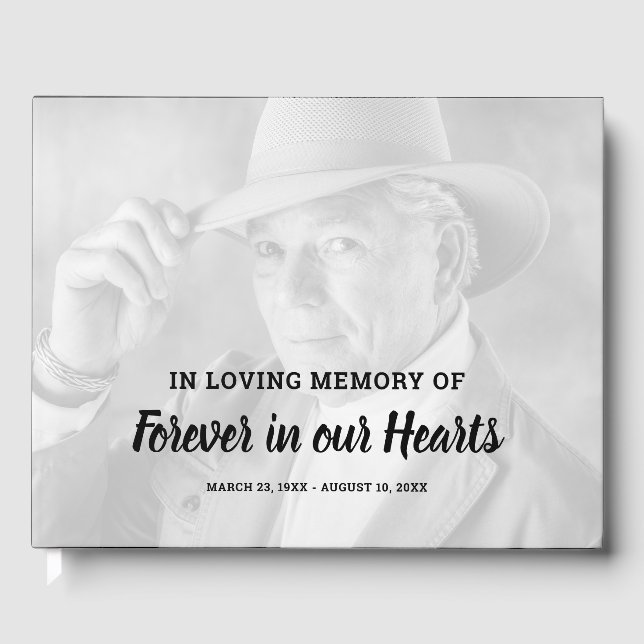 Livre D'or Mémorial funéraire photo (Recto)