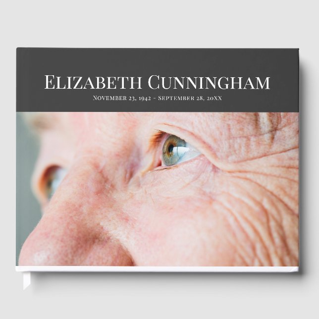 Livre D'or Mémorial photo personnalisé classique (Recto)