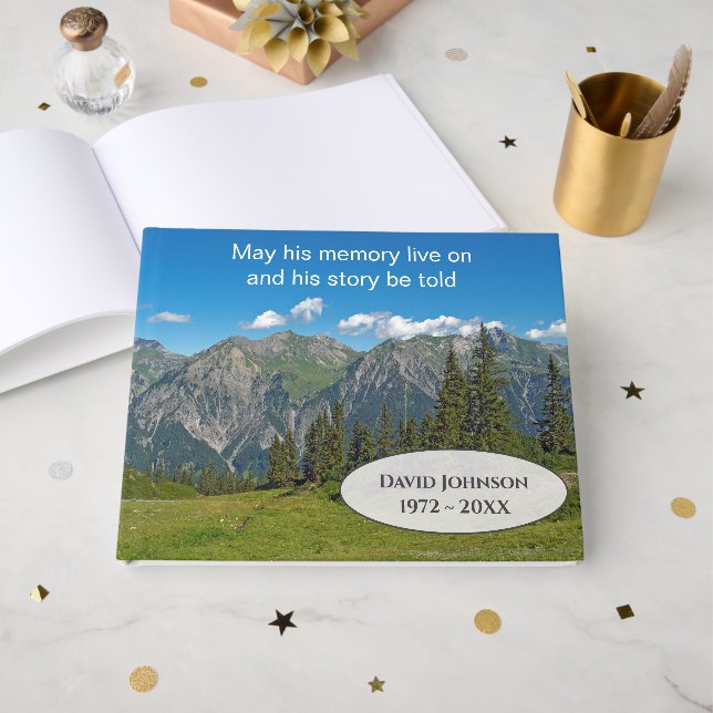 Livre D'or Memorial Service Austrian Alps In Summer (Recto ouvert)