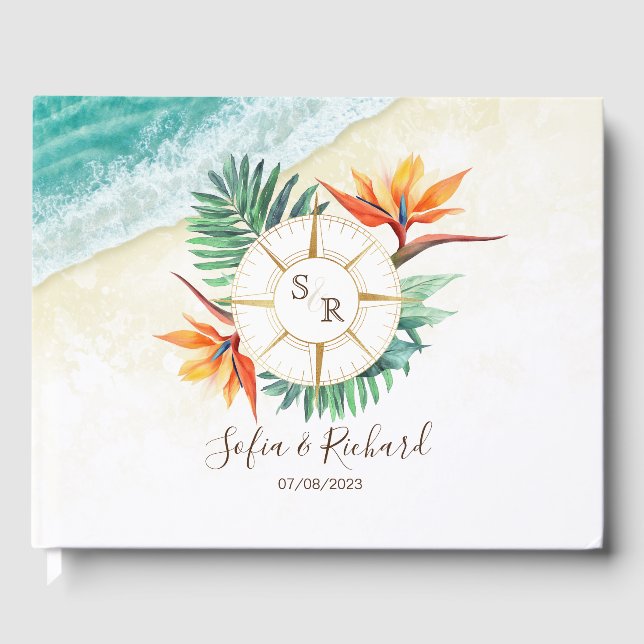 Livre D'or Merci Compass mariage Destination Passport (Recto)