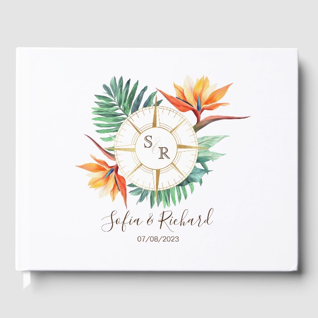 Livre D'or Merci Compass mariage Destination Passport (Recto)