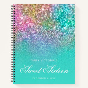 Livre d'or Mermaid Glitter Turquoise Ombre Sweet 1