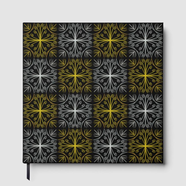 Livre D'or Metallic flower tile abstract (Recto)