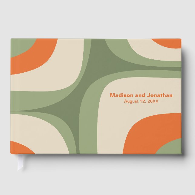 Livre D'or Mi-siècle Moderniste Rétro Groove Moderniste (Recto)