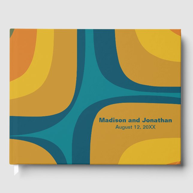 Livre D'or Mi-siècle Moderniste Rétro Groove Moderniste (Recto)