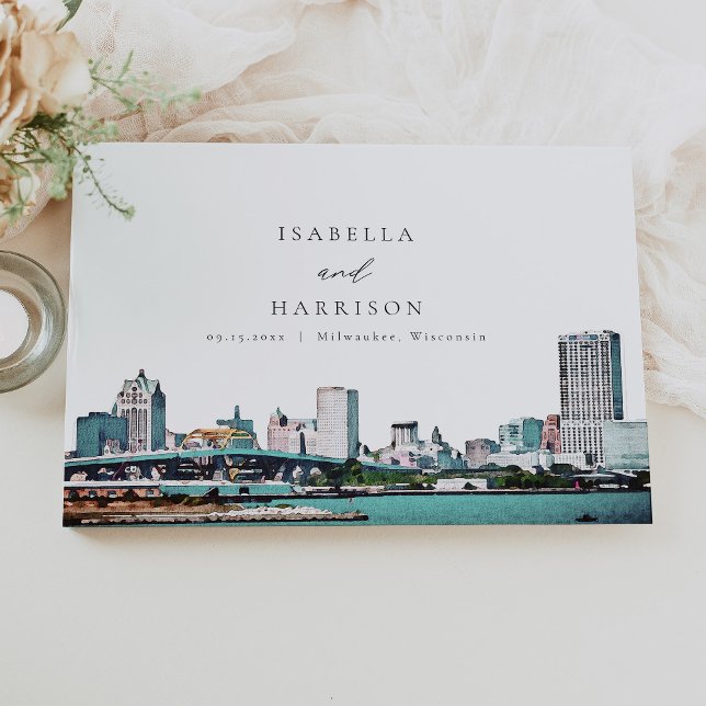 Livre D'or MILWAUKEE Wisconsin Skyline Destination Voyage (Créateur téléchargé)