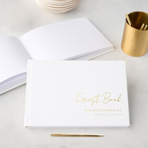 Livre D'or Mini, Blanc, Script d'écriture manuscrite, Huile, 