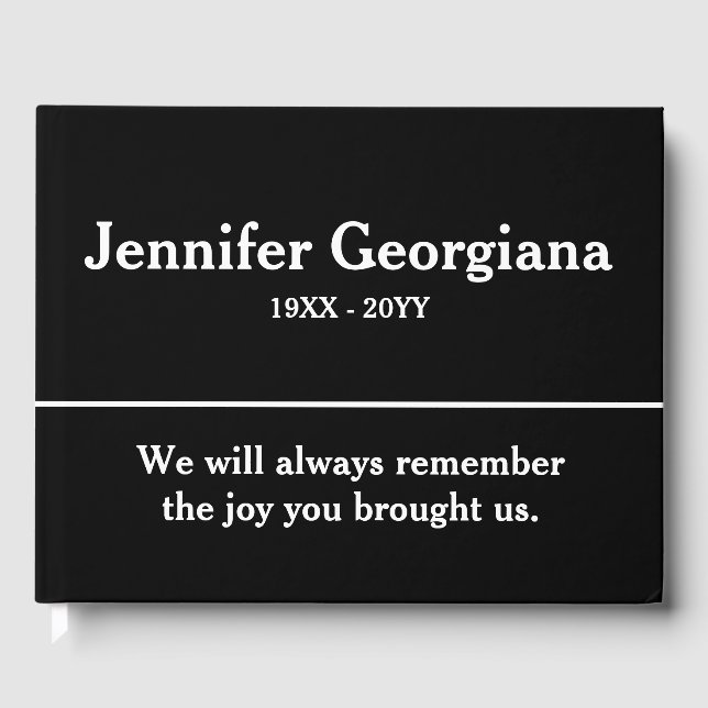 Livre d'or Minimal & Elegant Memories (Recto)